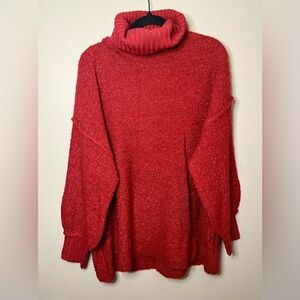 NWOT Pink Lily Vibrant Red Turtleneck Sweater